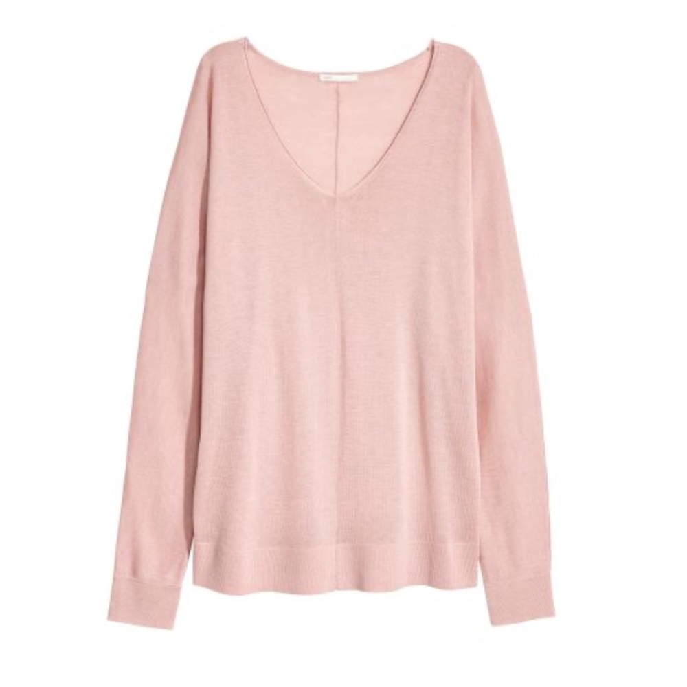 Pink Long Sleeve Knit Sweater